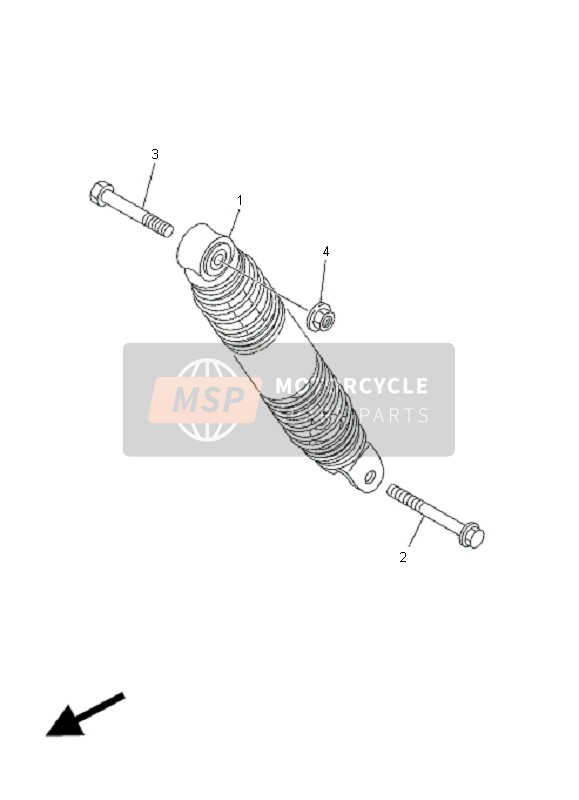 Yamaha C50R-AC JOG  2011 Suspensión trasera para un 2011 Yamaha C50R-AC JOG 